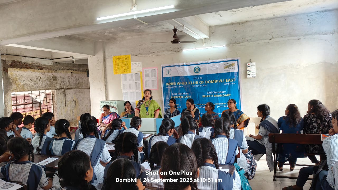 Health Talk at Charu Bama Mhatre Vidyamandir School Collab Inner Wheel Rotary Club Dombivli (e) 